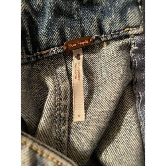 Free People Ray Printed Denim Skort Size 0 - Picture 5 of 5